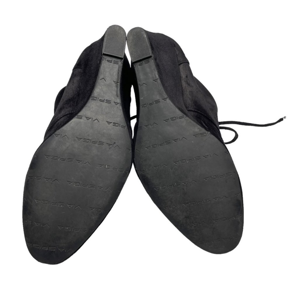 Via Spiga Womens Fedora Black Suede Leather Hidden Wedge Ankle Bootie US Size 8 - Picture 7 of 11